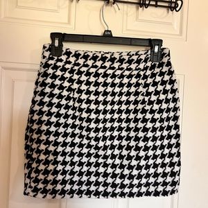 Amber X Shein Houndstooth Print Tweed Mini Skirt Small